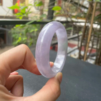 010 - Ni tay 53 Vòng tay phỉ thúy Myanmar nền tím phớt hoa bay xanh