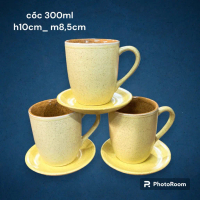 [8 màu] Cốc bầu 300ml, cốc cafe, cốc uống nước, cốc sứ Bát Tràng - AK