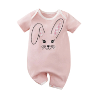 【JoyNa】短袖包屁衣 短袖寶寶連身衣 兔子款 嬰兒服(造型款.春夏短袖)