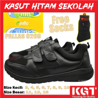 FREE SOCKS PALLAS JAZZ KASUT HITAM SEKOLAH 0209 PALLAS JAZZ BLACK SCHOOL SHOES KASUT LEKAT SEKOLAH D
