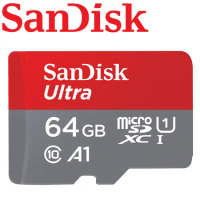 快速到貨【公司貨】SanDisk 64GB 120MB/s Ultra microSDXC U1 A1 記憶卡(無轉卡)