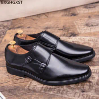 Suit Shoes for Men Office 2024 Double Monk Strap Men Dress Shoes Loafers Leather Shoes Men мужская обувь кожанная Zapatos Hombre