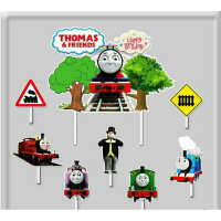 hiasan kue cake topper dekorasi kue ulang tahun tema thomas & friends