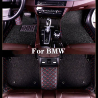 High Quality Customized Double Layer Detachable Diamond Pattern Car Floor Mat For BMW X6 E71 F16 X6M F86 I3 I8 Z4 Auto Parts