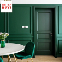 套裝門臥室門房間門現代簡約復合門綠色免漆門木門室內門指接木門