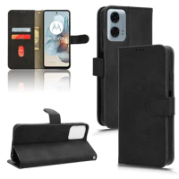 For Moto G04 G24 G34 Luxury Flip Skin Texture PU Leather Card Slots Wallet Stand Case For Motorola G 04 G 24 G 34 Phone Bag