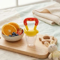 CBA Empeng Dot Buah Anak Bayi Baby Fruit Feeder Rattle Food Mpasi Dodot BPA Free ORANGE RED