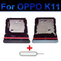 SIM Card Tray For OPPO K11 Sim Card Holder Slot SD Card Reader Socket Adapter Connector Replacement Repair Parts K11 PJC110 Blue