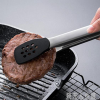 不粘鍋專用牛排夾304不銹鋼烤肉夾子耐高溫矽膠防燙食物夾燒烤夾