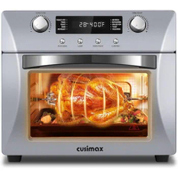 CUSIMAX Air Fryer Oven, 10-in-1 Convection Oven, 24QT Combo Countertop Toaster Oven with Rotisserie
