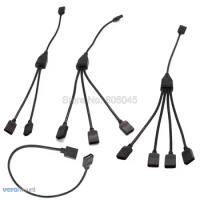 30cm 50cm 1m ARGB Extension Cable Wire 1 to 1 2 3 4 5 5V 3Pin 12V 4Pin ARGB RGB Splitter Connector Cable for MSI ASUS AURA