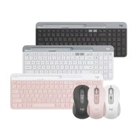 【Logitech 羅技】K580 超薄跨平台藍牙鍵盤 + M750多工靜音無線滑鼠