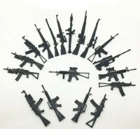 1/6 Gun AK74 AK47 M16A1 RPG M4A1 Action Figure Weapon Easy Version Plastic Assemble Kit Black Model Toy 18pcs can Choose