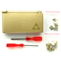 Gold Print Replacement Full Housing Shell Case for Nintendo DS Lite NDSL