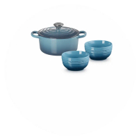 【Le Creuset】典藏圓鐵鍋18公分套組_限新北中和取貨