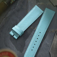 FUYIJIA 10MM~26MM Soft Epsom Leather Strap Master Handmade Custom Brand Watch Substitute Strap Waterproof Genuine Cowhide Belt