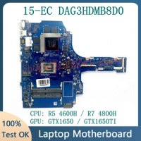 Mainboard For HP DAG3HDMB8D0 15-EC 15Z-EC TPN-Q229 Laptop Motherboard With R5 4600H / R7 4800H CPU GTX1650 / GTX1650TI 100% Test