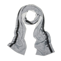 美國百分百【全新真品】Armani Exchange 圍巾 AX 披肩 披巾 灰色 配件 logo 針織 羊毛 E658