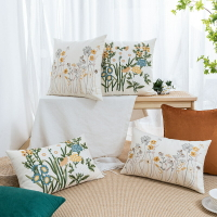 新款刺繡花朵抱枕套家居沙發靠枕靠墊套