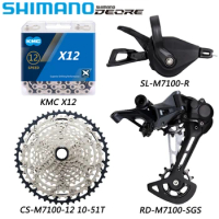 SHIMANO DEORE SLX M7100 12 Speed Groupset 12V Derailleur for MTB Bike KMC Chain CS-M7100-12 10-45T/51T Cassette Bicycle Parts