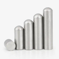 M1.5 Solid Cylindrical Pin Round Head Locating Dowel Stainless Steel Ball Head Needle Roller Thimble 3 4 5 6 10 15 20 30 40mm