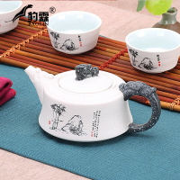 豹霖側把陶瓷泡茶壺套裝家用泡茶器紫砂壺陶壺紅茶過濾大號手抓壺