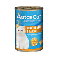 Aatas Cat 400 Gr Makanan Kucing Soupy Stew Tuna &amp; Sarden