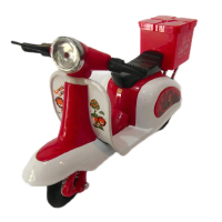 Miniatur Motor Mini Motorcycle Scooter Mainan Anak Diecast Motor Vespa dengan Mekanisme Pullback dan