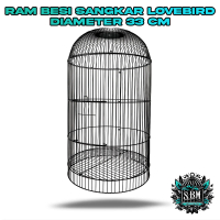 RAM BESI SANGKAR KANDANG BURUNG LOVEBIRD KENARI PARKIT DIAMETER 33CM | RAM BESI SANGKAR LOVEBIRD TEB