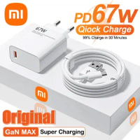 Xiaomi 67W Fast Charger FOR Xiaomi 12T 11T 13 Pro Ultra Lite Charger Redmi Note 11 12 Turbo Pro USB Type C 6A Cable Charger