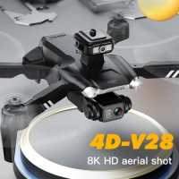 2023 V28 Professional Drone GPS 4K 8K HD Cameras 360° Obstacle Avoidance RC Quadcopter Option Flow Dron RC Helicopter Toys Gift