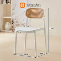 Homedoki Kursi Plastik / Kursi Makan / Kursi Kopi / Kursi Teras / Kursi Kopi Outdoor / Kursi Teras M