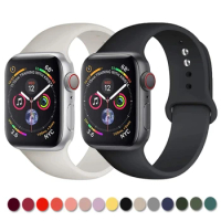 Silicone Strap For Apple Watch band 45mm 44mm 42mm 41mm 40mm 44 mm correa bracelet iWatch series 5 4 3 8 6 SE 7 8 9 Ultra 2 49mm