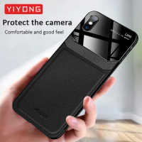 For iPhoneX Case YIYONG Luxury Silicone Frame PU Leather Cover For iPhone X XR XS Max 10 iPhoneXR iPhoneXS iPhone10 Phone Cases