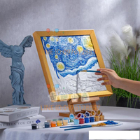 DIY數字油畫手繪立體浮雕填充涂色油彩歐式向日葵裝飾畫34*34
