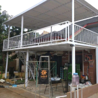 Kanopi Balkon Mezzanine Outdoor Ruang serbaguna teras garasi rumah deck besi