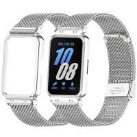 For Samsung Galaxy Fit 3 Metal Strap Case Protector for samsung galaxy fit 3 Watchband for Galaxy fit3 Bracelet Protective Cover