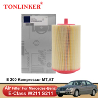 TONLINKER Engine Air Filter A2710940204 For Mercedes Benz E Class W211 S211 2002-2009 E200 Kompressor 1.8L Car Accessories Goods
