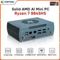 Topton Almighty FU03 AMD Mini PC Ryzen 7 8845HS 2*2.5G LAN Firewall Router 2*NVME Barebone Gaming Co