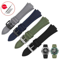Nylon Watch Strap Substitute G-SHOCK Heart Of Steel Series EFB-680 GST-B400 Convex Interface Canvas Watchband 26mm