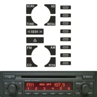 Concert CD Player Car Multimedia Radio Stereo Worn Peeling Button Repair Decals Stickers Fix Button For Audi A2/A3/A4/A6