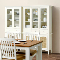 IFURNHOLIC Kayla Dining Buffet High | Lemari Pajangan Display | Lemari Kabinet Dapur Pintu Kaca dan 