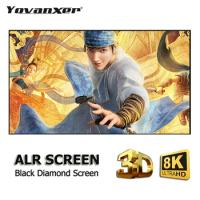 2024 ALR CLR Black Diamond Projector Screen Ambient Light Rejecting Projection Screens Frameless For Long Throw Projectors 3D 8K