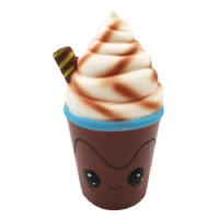Jumbo Chocolate Ice Cream Squishy Cream Scented Slow Rising Stress Relief Toy for Kids Grownups Decompression Toy 15*7.5 CM