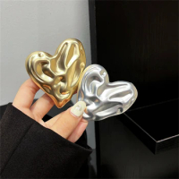 Korean Luxury Metal Love Heart Grip Tok Griptok Finger Holder Ring For iPhone Samsung Accessories Trendy Holder Stand Griptok