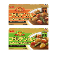 【S&B】金牌純素咖哩塊220g 2種全素辣度任選-甜味/中辣(唯一日本原裝進口的純素食咖哩塊 暢銷市場15年)
