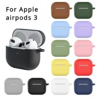 For apple airpods 3 2022 Earphone Protective Case Silicone Case Cute Cover Silicone Pure color Cover for apple airpods 3 2022