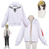 Anime Tokyo Revengers Hanemiya Kazutora Cosplay Costumes White Coat Valhalla Uniform Baseball Mikey Draken Halloween Jacket Pant