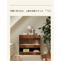 Kraft Paper 伸縮式輕量層架收納櫃（棕色 尺寸(cm) 寬101×深40×高97）
