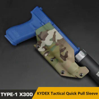 KYDEX Tactical Pistol Holster X300 Light Special Quick Pull Sleeve For GLOCK 19/17/34/45(and.40/.357) 21/20/30/29 CZP10C Etc